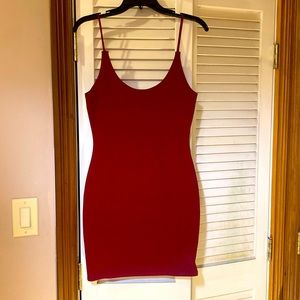 FASHION NOVA Dark Red Dress | size L |